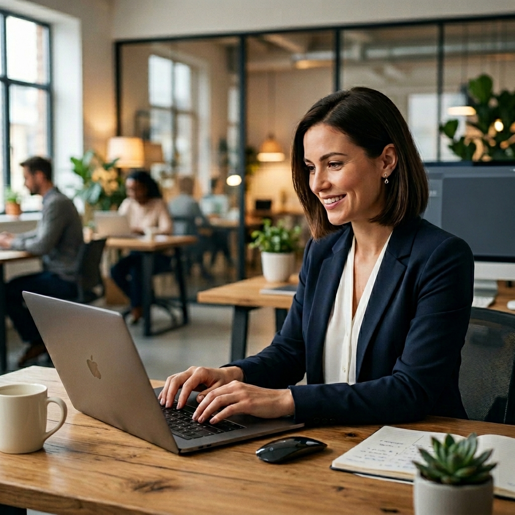 Candidate_using_laptop_professio